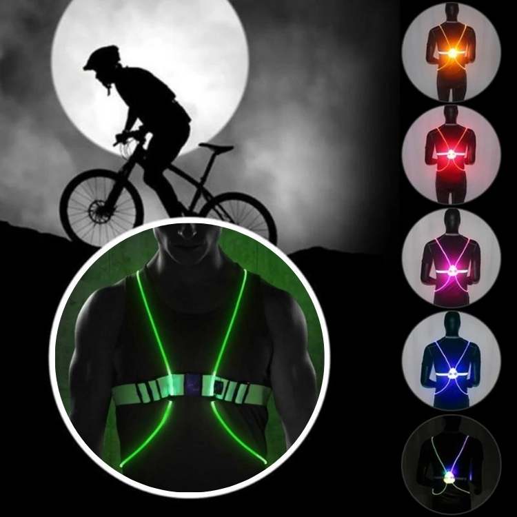 Reflective Running Vest With High Visibility Straps And Breathable Mesh