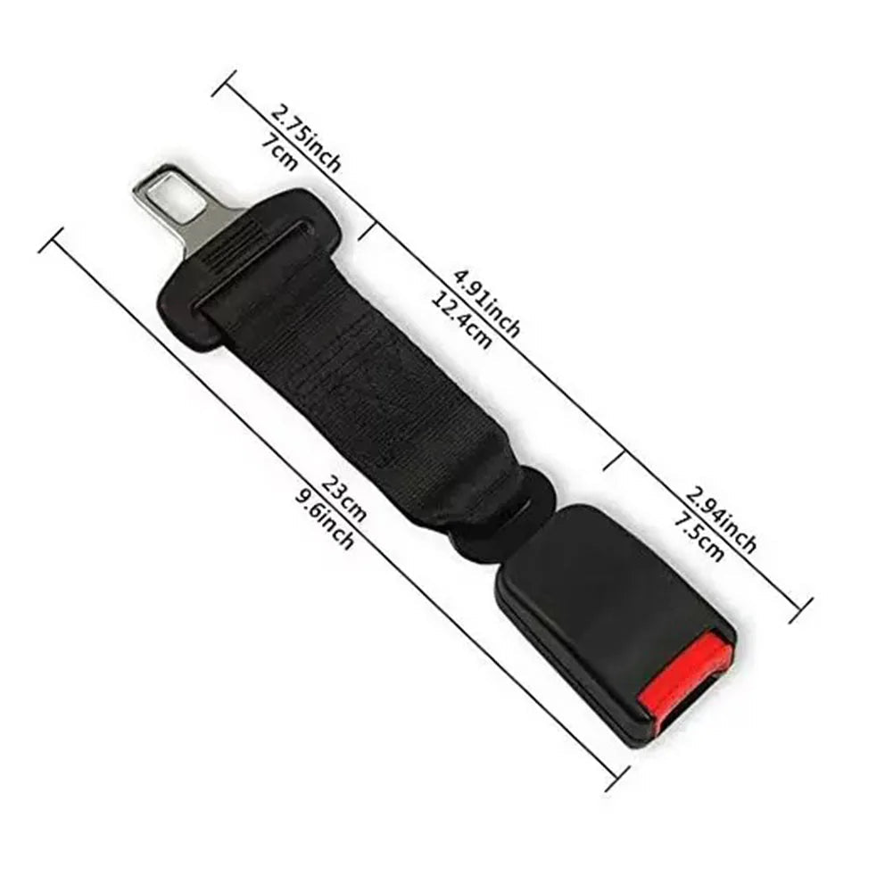 Seat Belt Extender with 14-Inch Extra Length and Metal and ABS Build