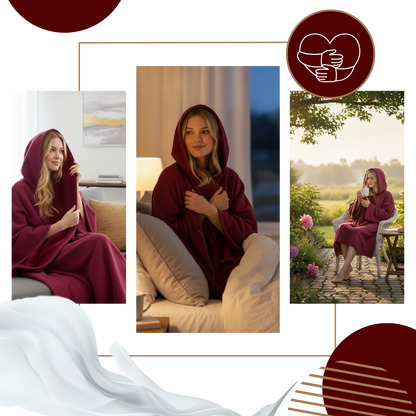 Weighted Hoodie Blanket With Hood For Cozy Home Comfort