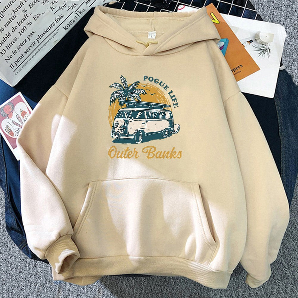 Oversized Hoodie Unisex Cozy Pullover Polyester Casual Relaxed Fit