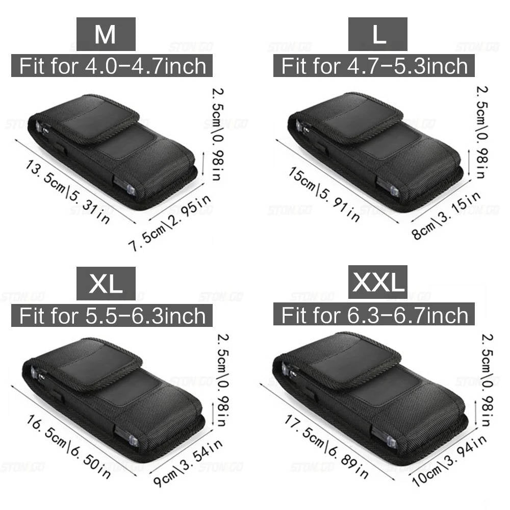 Phone Holster with Belt Clip and Card Blocking, Fits 4-6.8 Inch Devices