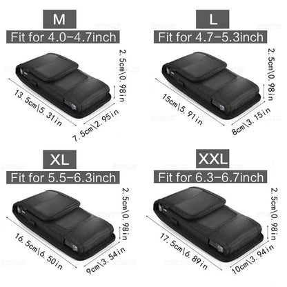 Phone Holster with Belt Clip and Card Blocking, Fits 4-6.8 Inch Devices