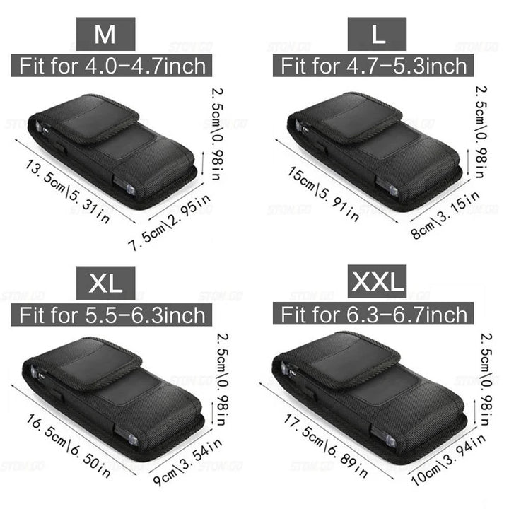 Phone Holster with Belt Clip and Card Blocking, Fits 4-6.8 Inch Devices