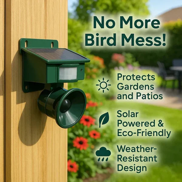 Motion Sensor Bird Repeller with Adjustable Sensitivity and Sound Alerts
