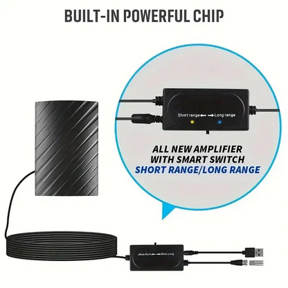 HD TV Antenna with 460 Mile Range and Signal Amplifier, Indoor Outdoor