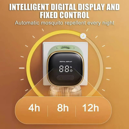 Mosquito Repellent Plug with Programmable Timer and Digital Display for Bedrooms