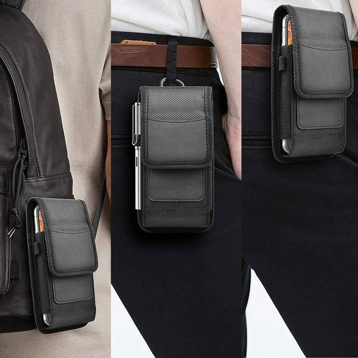 Phone Holster with Belt Clip and Card Blocking, Fits 4-6.8 Inch Devices
