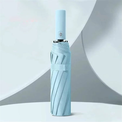 Automatic Folding Umbrella with Water Repellent Canopy and Reinforced Wind Ribs, 38in