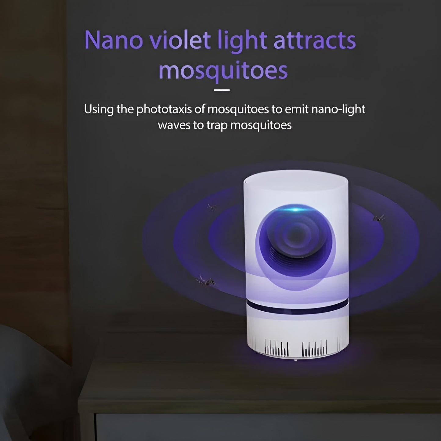 Silent UV Insect Trap with Vortex Fan and Chemical-Free Capture for Indoor Outdoor Use