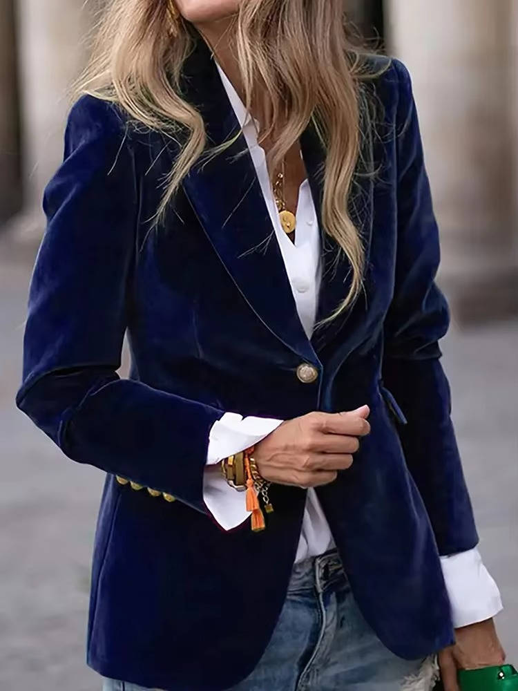 Velvet Blazer Women&