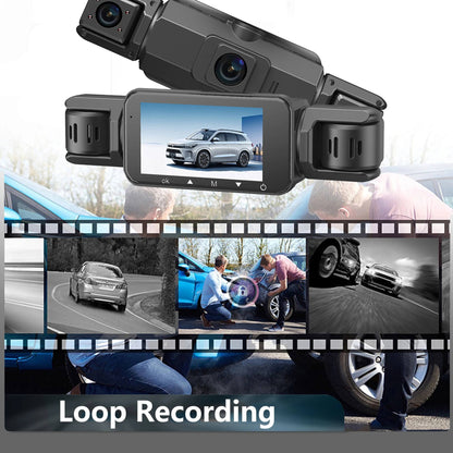 Four Camera Dash Cam with Infrared Night Vision and App Control