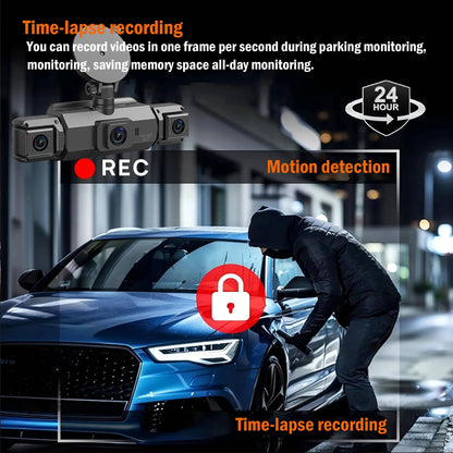 Four Camera Dash Cam with Infrared Night Vision and App Control