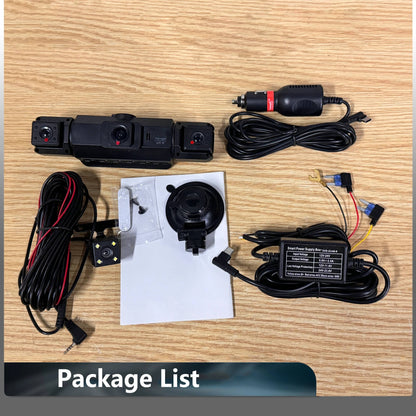 Four Camera Dash Cam with Infrared Night Vision and App Control