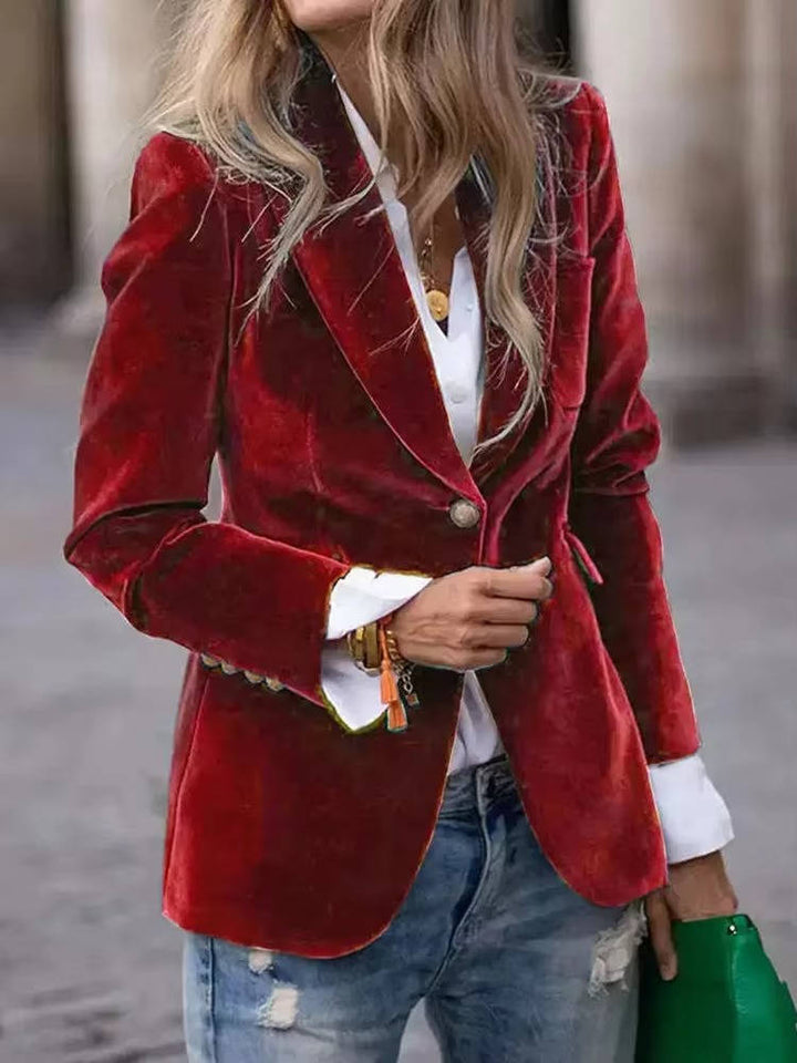 Velvet Blazer Women&