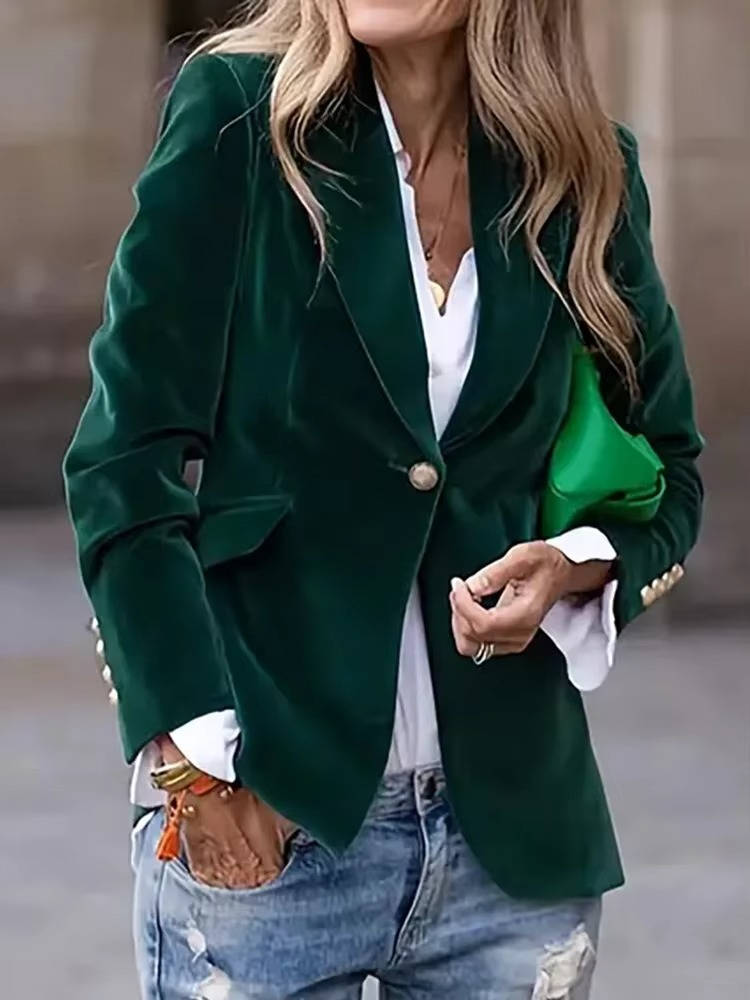 Velvet Blazer Women&