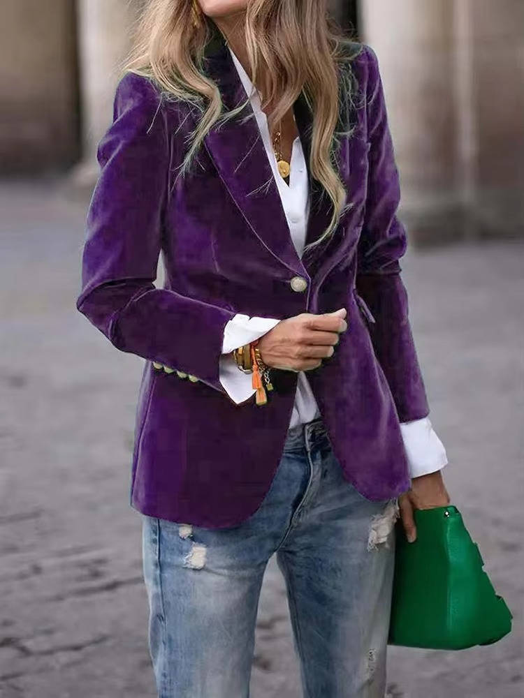 Velvet Blazer Women&