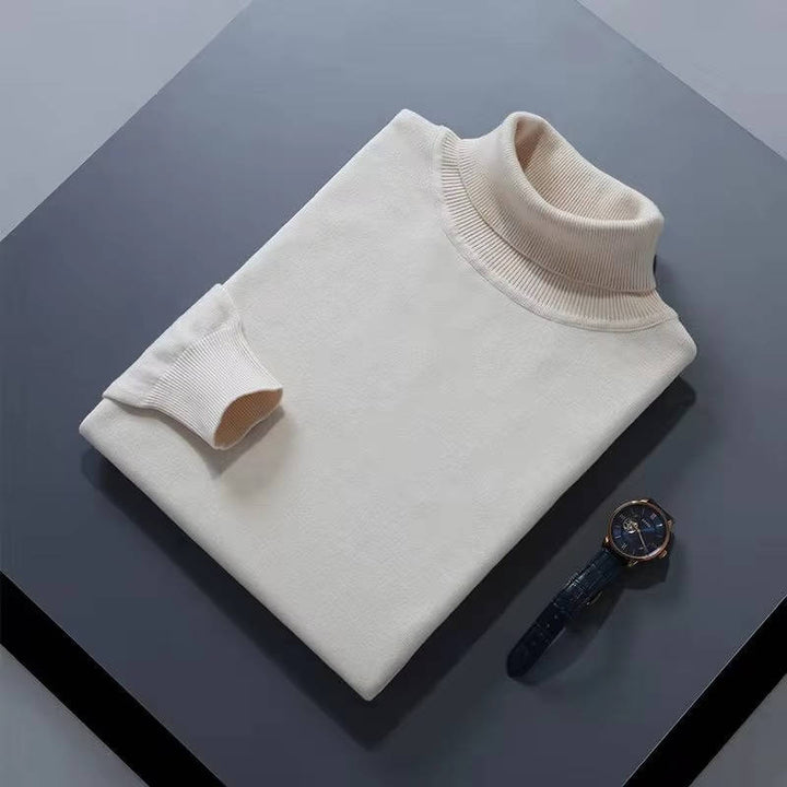 Cashmere Turtleneck Sweater For Men, Classic Long-Sleeve Winter Knit