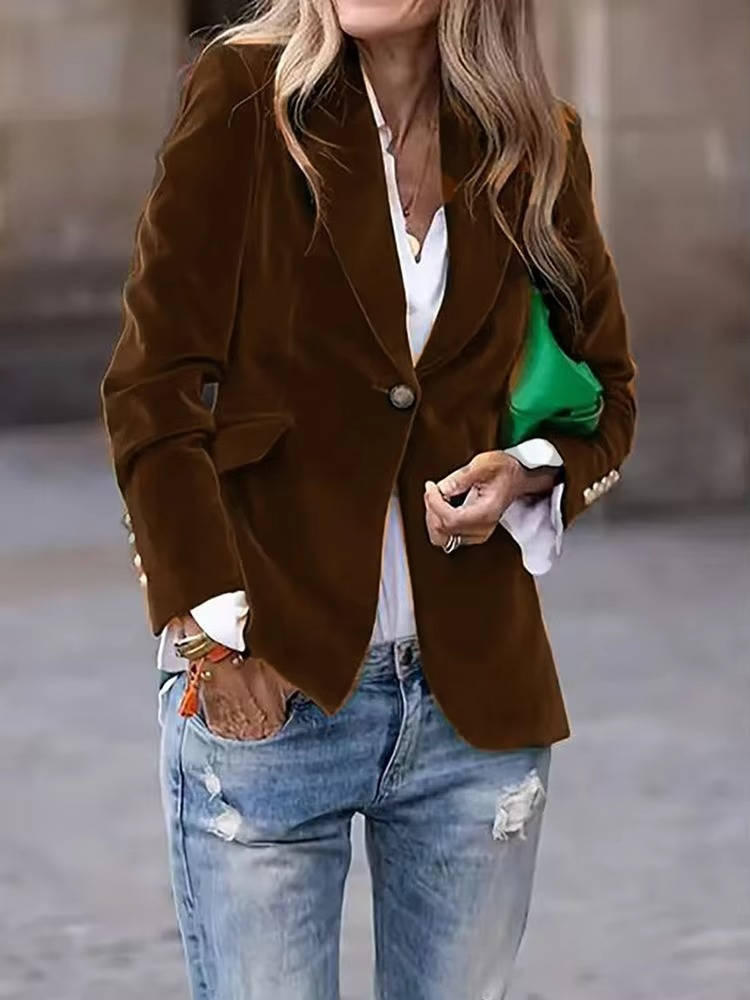 Velvet Blazer Women&
