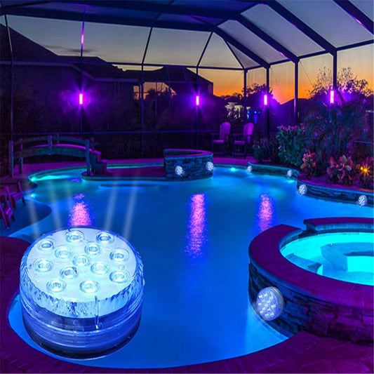 Color Changing Underwater Pool Light with Radio Frequency Remote and 16 Modes