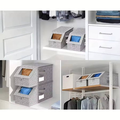 Hat Storage Boxes with Clear Window and Metal Zipper, Holds 24 Caps