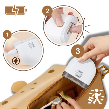 Electric Nail Grinder with Built-in Light and Dual Speed Settings