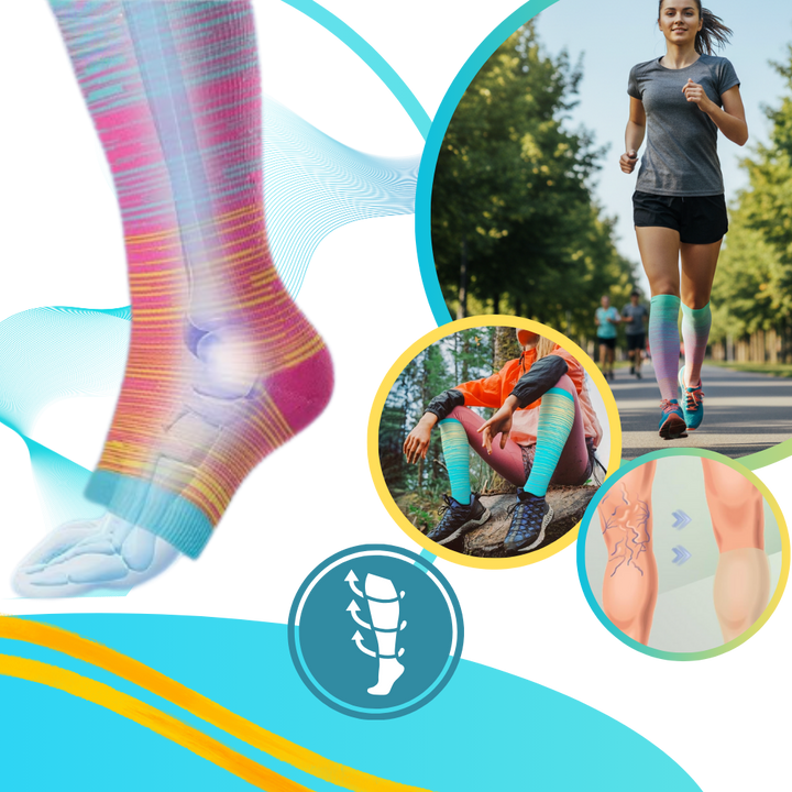 Compression Socks Open Toe Elastic Support For Leg Swelling And Circulation