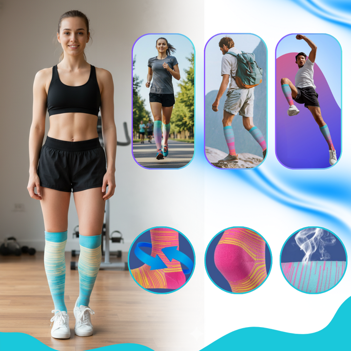 Compression Socks Open Toe Elastic Support For Leg Swelling And Circulation