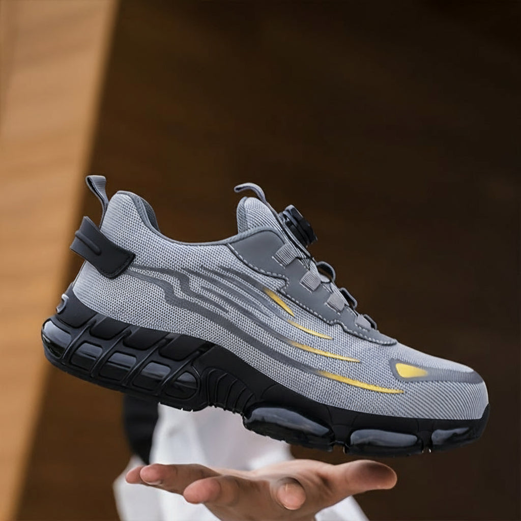 Steel Toe Safety Work Shoes For Men Breathable Non-Slip Puncture-Resistant Outdoor Casual
