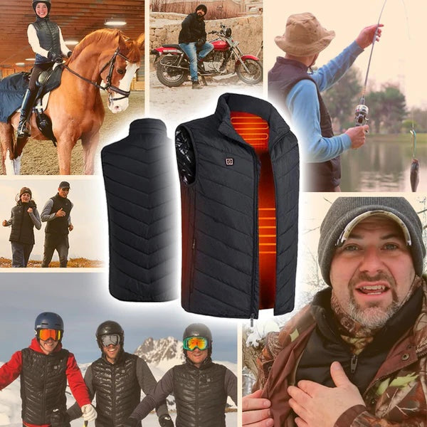 Heated Vest with 11 Carbon Fiber Zones and 12-Hour Battery Life