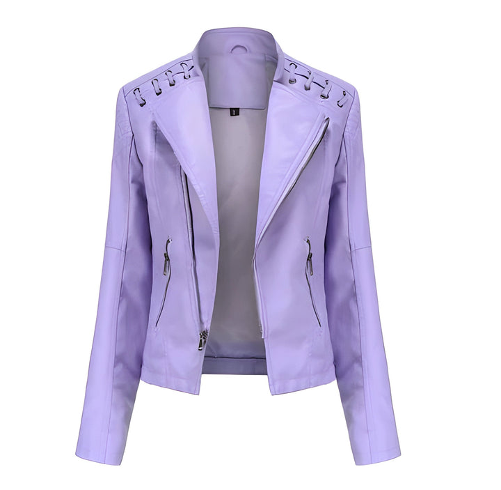 Leather Jacket For Women Genuine Lambskin Soft Fitted Biker Style