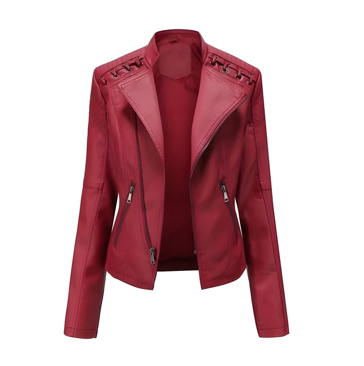 Leather Jacket For Women Genuine Lambskin Soft Fitted Biker Style