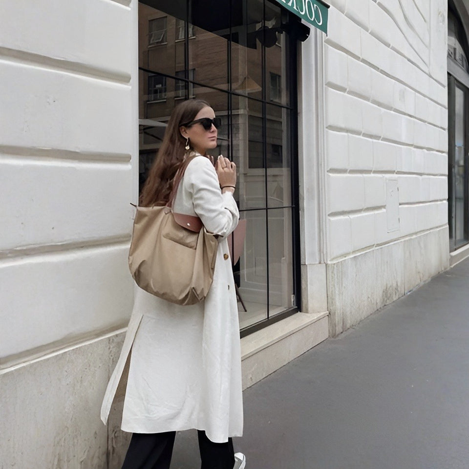 Top Handle Bag Luxury Leather Handbag For Women With Detachable Strap