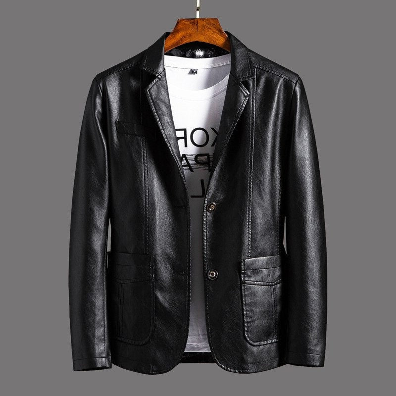 Leather Jacket Classic Fit Timeless Vintage Biker Style With Zipper
