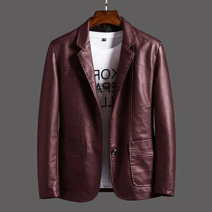 Leather Jacket Classic Fit Timeless Vintage Biker Style With Zipper