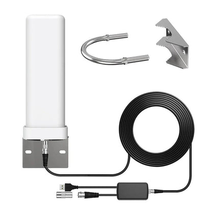Outdoor HDTV Antenna with 460 Mile Reception and Interference Filter