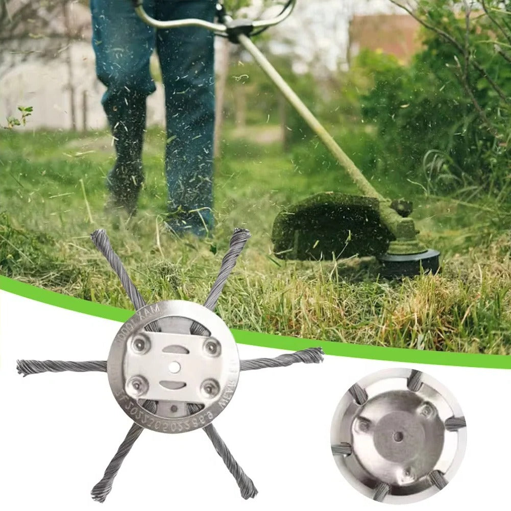 Steel Wire Brush Trimmer Head for Battery Powered Grass Trimmers