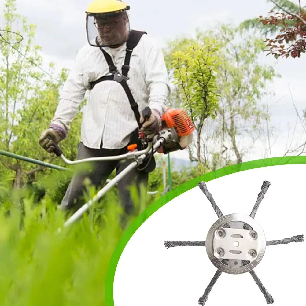 Steel Wire Brush Trimmer Head for Battery Powered Grass Trimmers