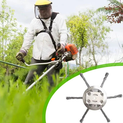 Steel Wire Brush Trimmer Head for Battery Powered Grass Trimmers