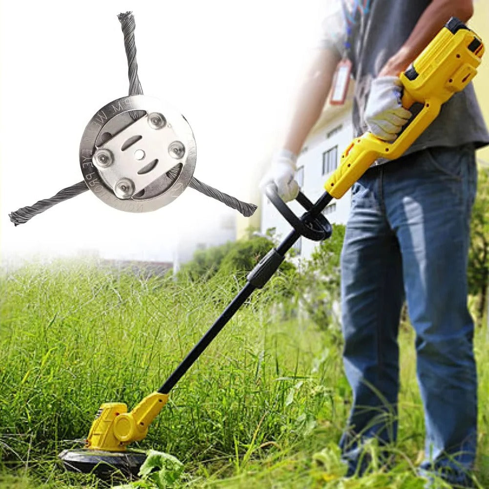 Steel Wire Brush Trimmer Head for Battery Powered Grass Trimmers