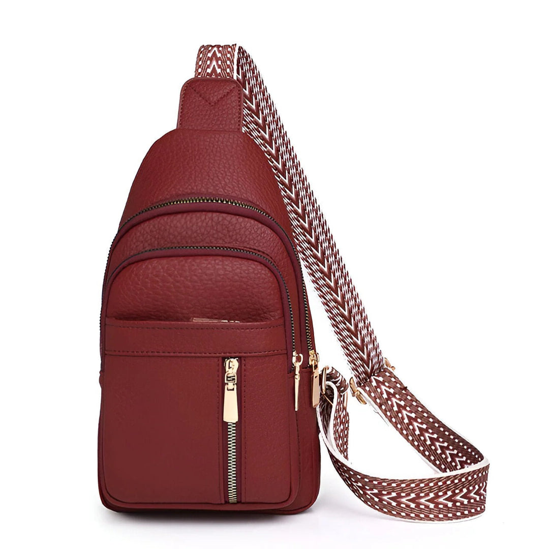 Crossbody Bag with Hidden Back Compartments, Adjustable Strap