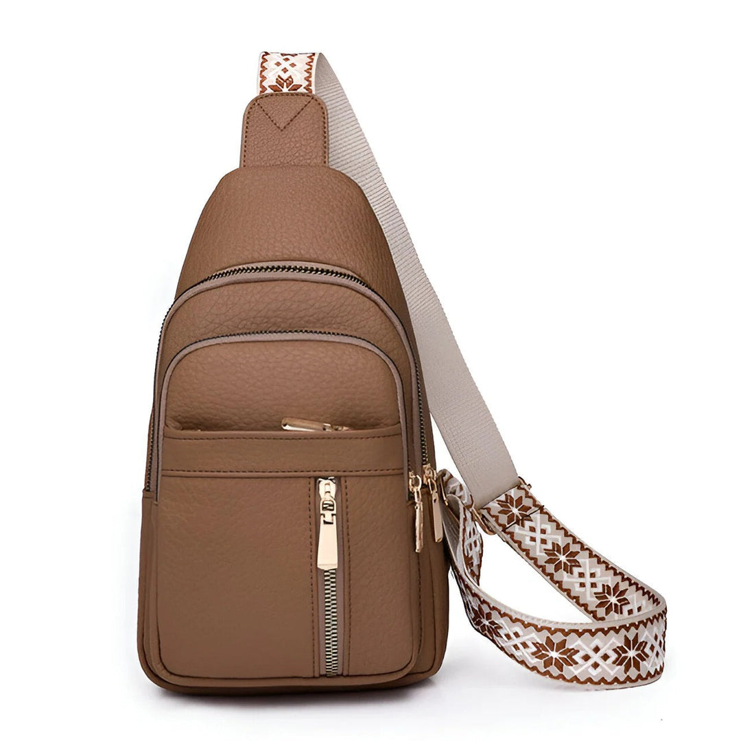 Crossbody Bag with Hidden Back Compartments, Adjustable Strap