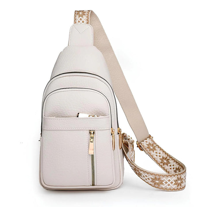 Crossbody Bag with Hidden Back Compartments, Adjustable Strap