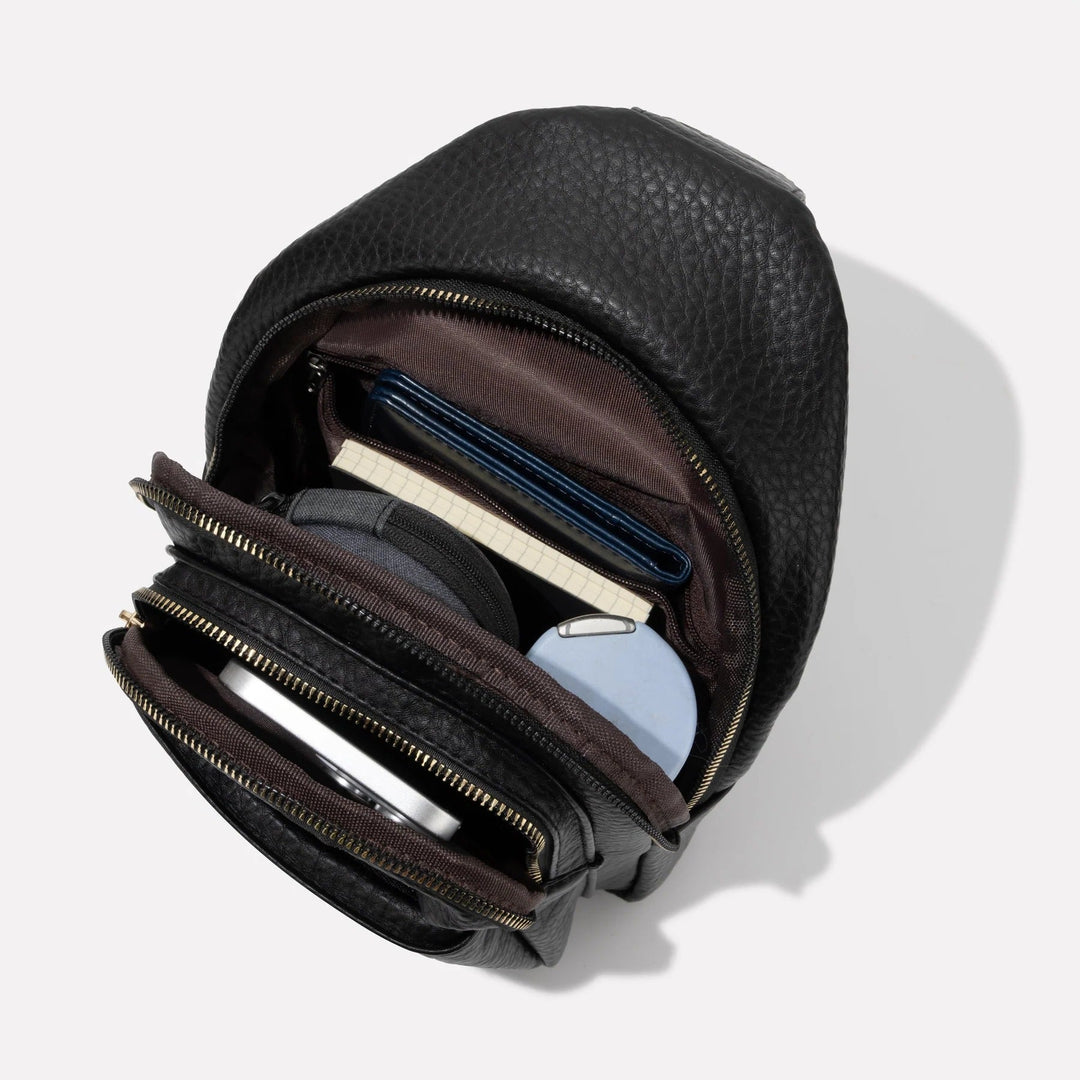 Crossbody Bag with Hidden Back Compartments, Adjustable Strap
