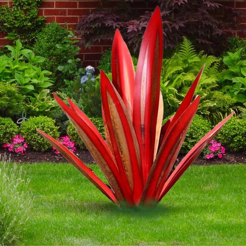 Outdoor Metal Agave Garden Sculpture