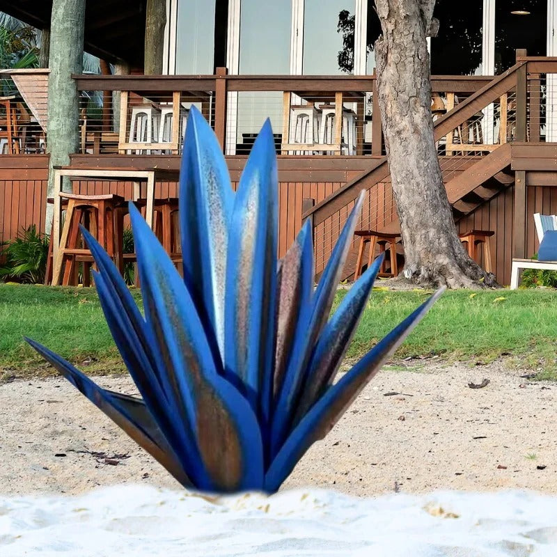 Outdoor Metal Agave Garden Sculpture