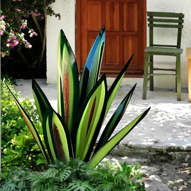Outdoor Metal Agave Garden Sculpture