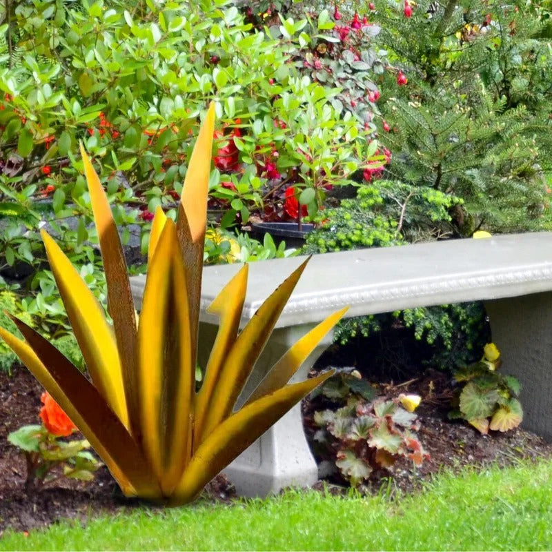 Outdoor Metal Agave Garden Sculpture
