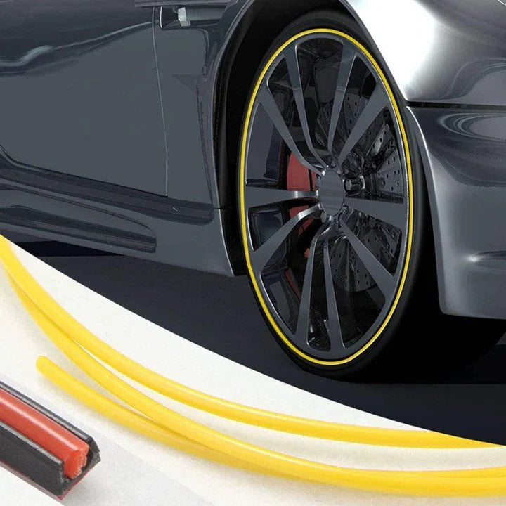 Rubber Wheel Edge Protector with Adhesive Booster and 8-Meter Length