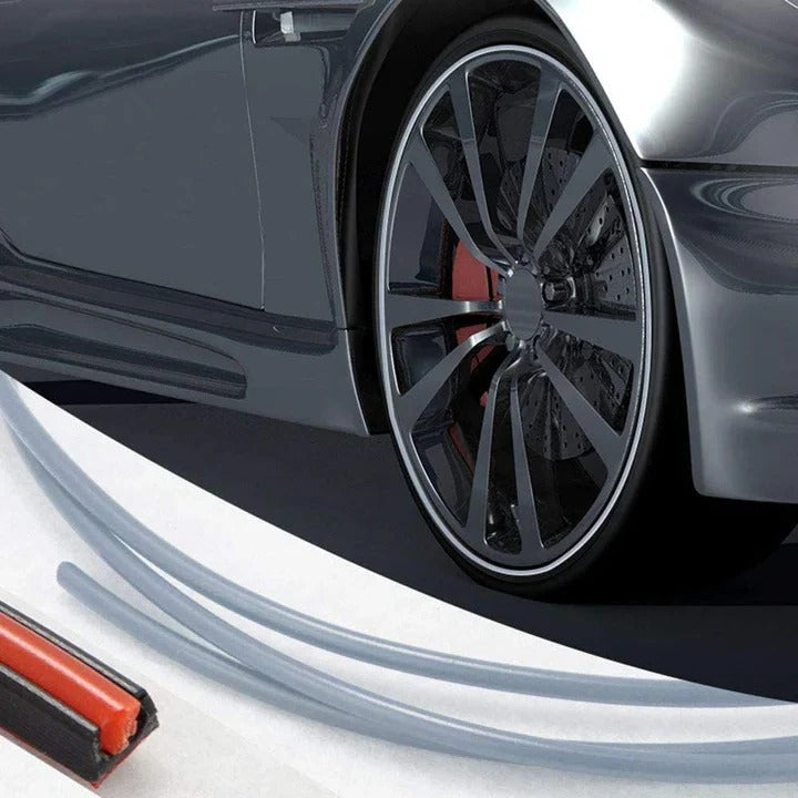 Rubber Wheel Edge Protector with Adhesive Booster and 8-Meter Length