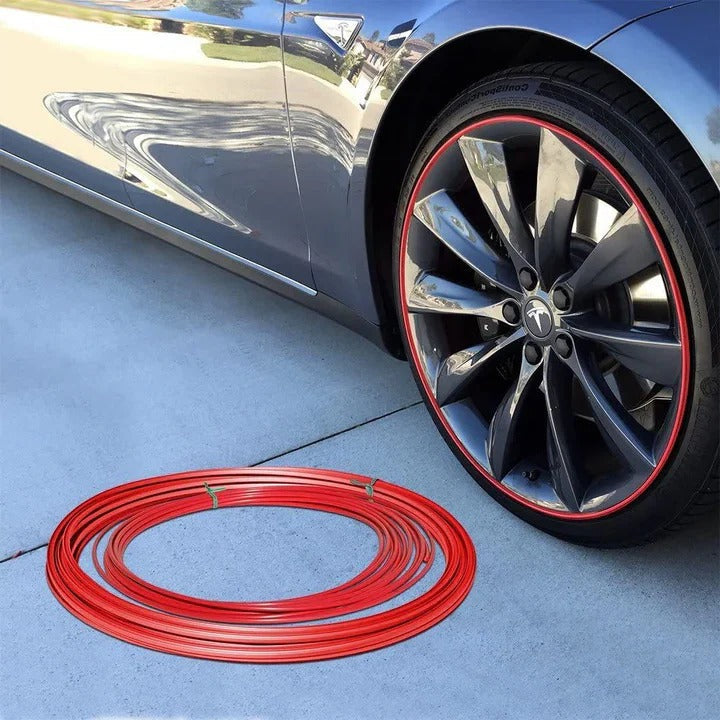 Rubber Wheel Edge Protector with Adhesive Booster and 8-Meter Length